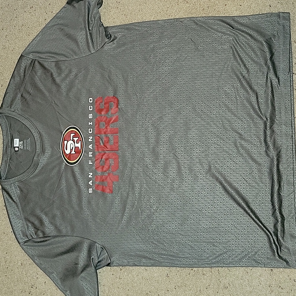 EUC Used 3XL NFL Team Apparel TX3Cool SF 49ers Niners Grey Short Sleeve Shirt